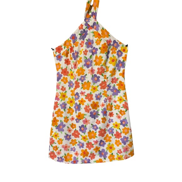 Floral Halter Dress Women's Mini Dress SZ 2 Colorful Sleeveless‎ Summer Party - Picture 2 of 13
